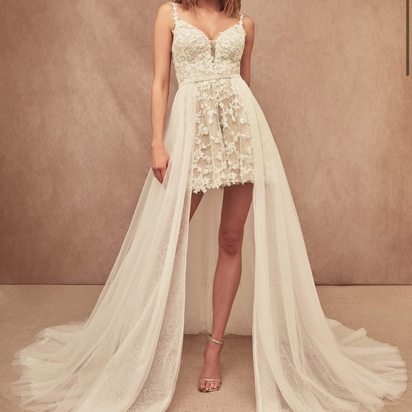 Azazie Dresses & Skirts - Azazie Maylie Wedding Dress High Low Reception